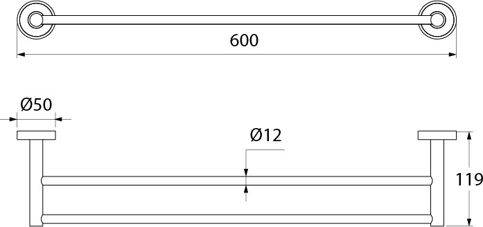 Iddis Calipso Полотенцедержатель двойной CALSB20i49