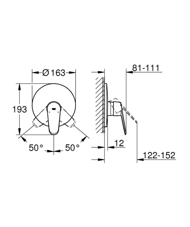 Grohe Eurodisc Cosmopolitan 19549002 смеситель для душа