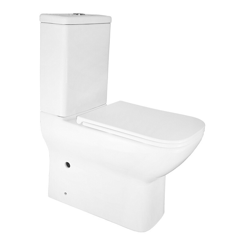 Унитаз-компакт Azario VARO 365х615х805 напольный, безободковый,с быстросъемным сиденьем Микролифт, полипропилен AZ-2171