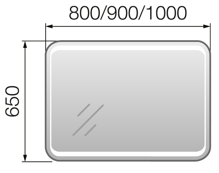 Зеркальное полотно 1 Marka Eco 80 У52208