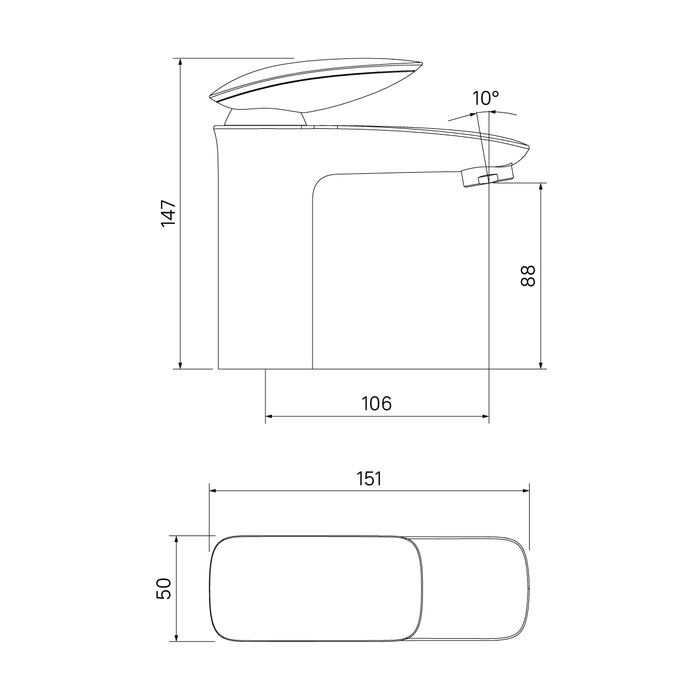 Iddis Stone STOSB00i01 смеситель для раковины 35 мм