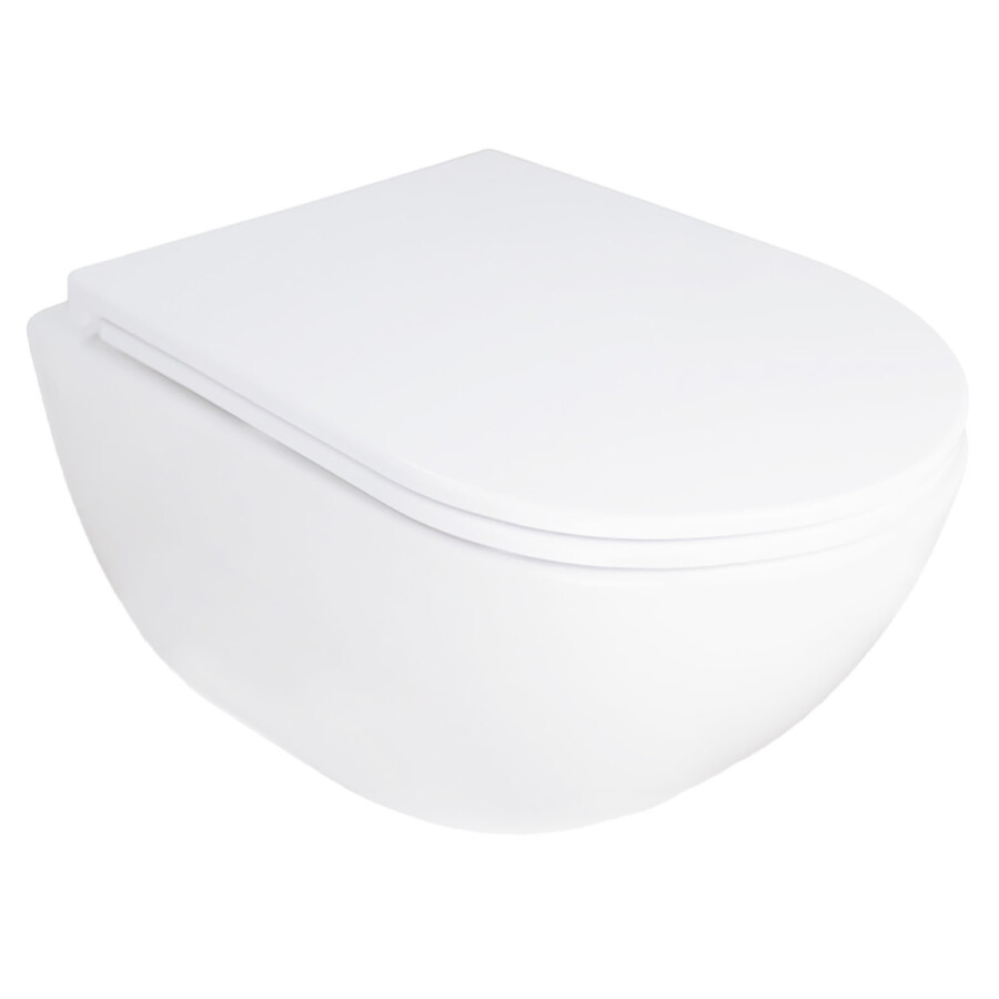 Унитаз подвесной Azario Rumba360х520х365 безободковый, система смыва "Скрытое Торнадо", с быстросъемным сиденьем "Микролифт" AZ-5175T-WHT