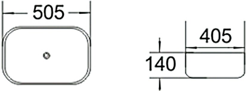 SantiLine SL-1046 раковина накладная 50 см