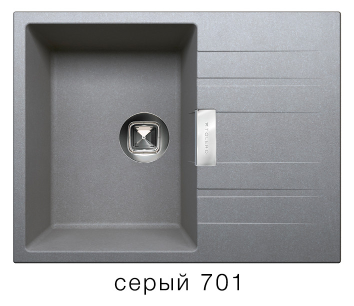 Tolero Loft TL650 кухонная мойка серый 50 х 65 см