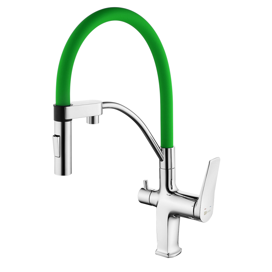 Lemark Comfort смеситель для кухни с фильтром для воды LM3074C-Green