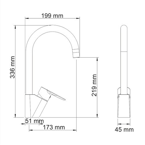 WasserKRAFT Leine 3507 смеситель для кухни хром