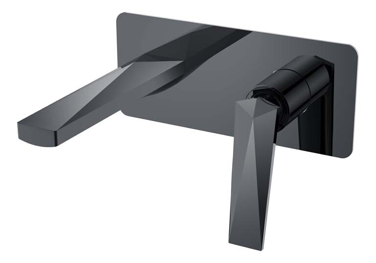 Смеситель для раковины из стены Boheme Venturo Shine Gun Metall 375-SGM