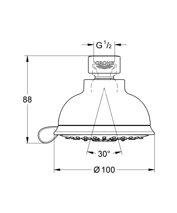 Grohe Tempesta New Rustic 27610001 верхний душ