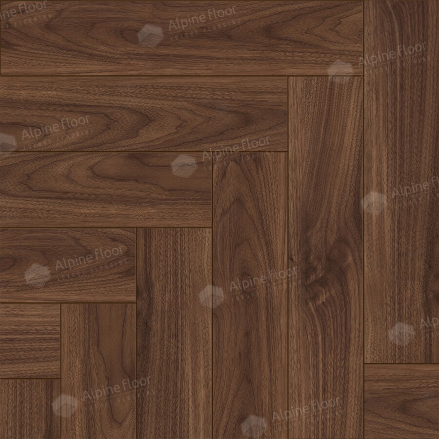 Ламинат Alpine Floor Herringbone 12, LF105-12A Орех Трентино 600 х 100 х 12 mm