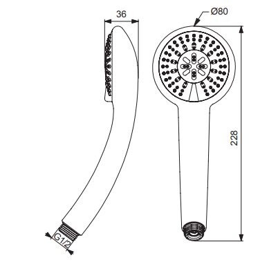 Vidima Fresh S BA206AA Душевая лейка