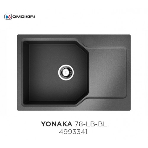 Omoikiri Yonaka 78-BL 4993708 кухонная мойка аrtgranit черный 78х51 см