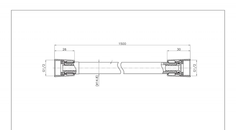 Bravat P72120BW-ENG душевой шланг 1500 мм