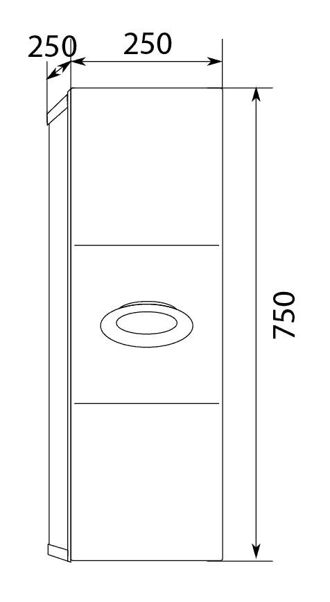 1 Marka шкаф-пенал Bonne 25П 1д. White L подвесной У73024