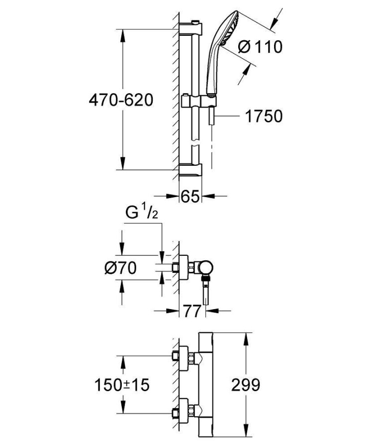 Grohe Precision Joy 34339000 смеситель для душа хром