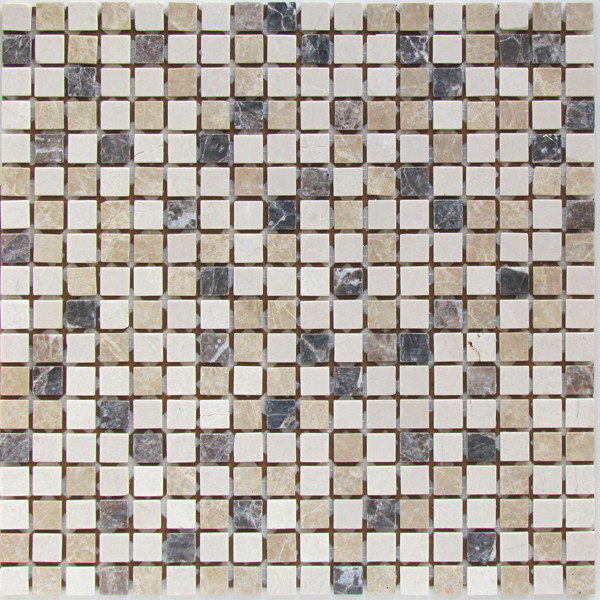 Bonaparte Turin-15 slim (Matt) 30х30 см мозайка из натурального камня бежево белая