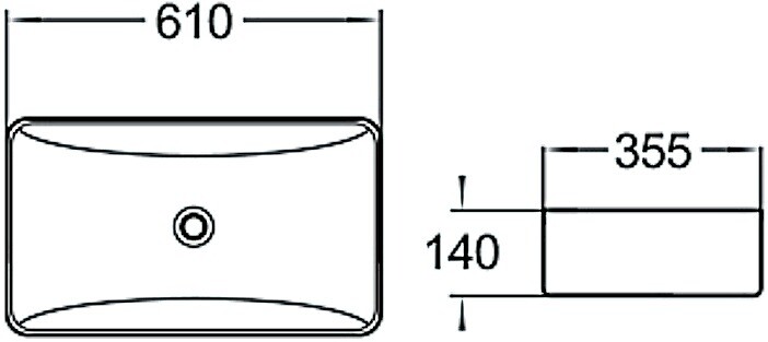 SantiLine SL-1008 раковина накладная 61 см