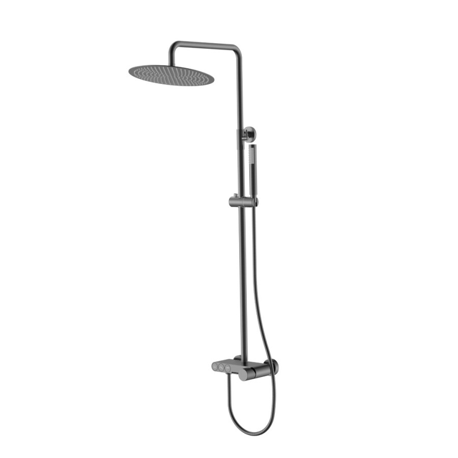 Душевая система с изливом Boheme Stick ручка Spirale Gun Metal 128-GM.4