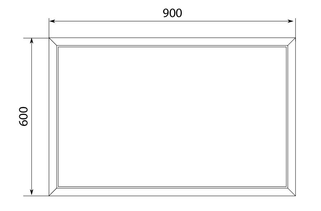 Зеркальное полотно 1 Marka Romb 90 White У73232