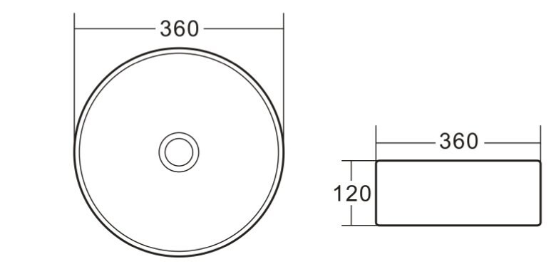 BelBagno BB1357 раковина накладная 36 см белая