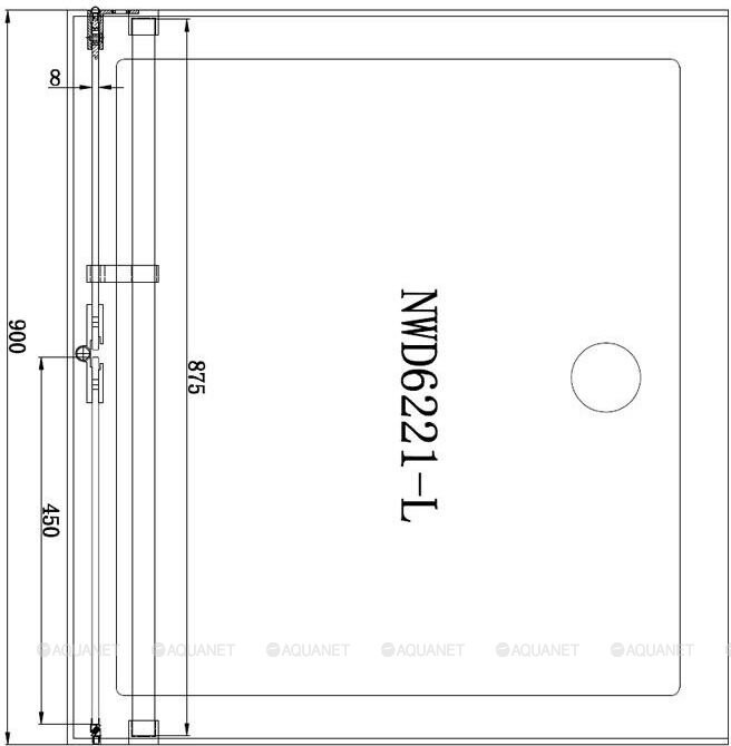 Aquanet Beta NWD6221 душевые двери 90*200 R