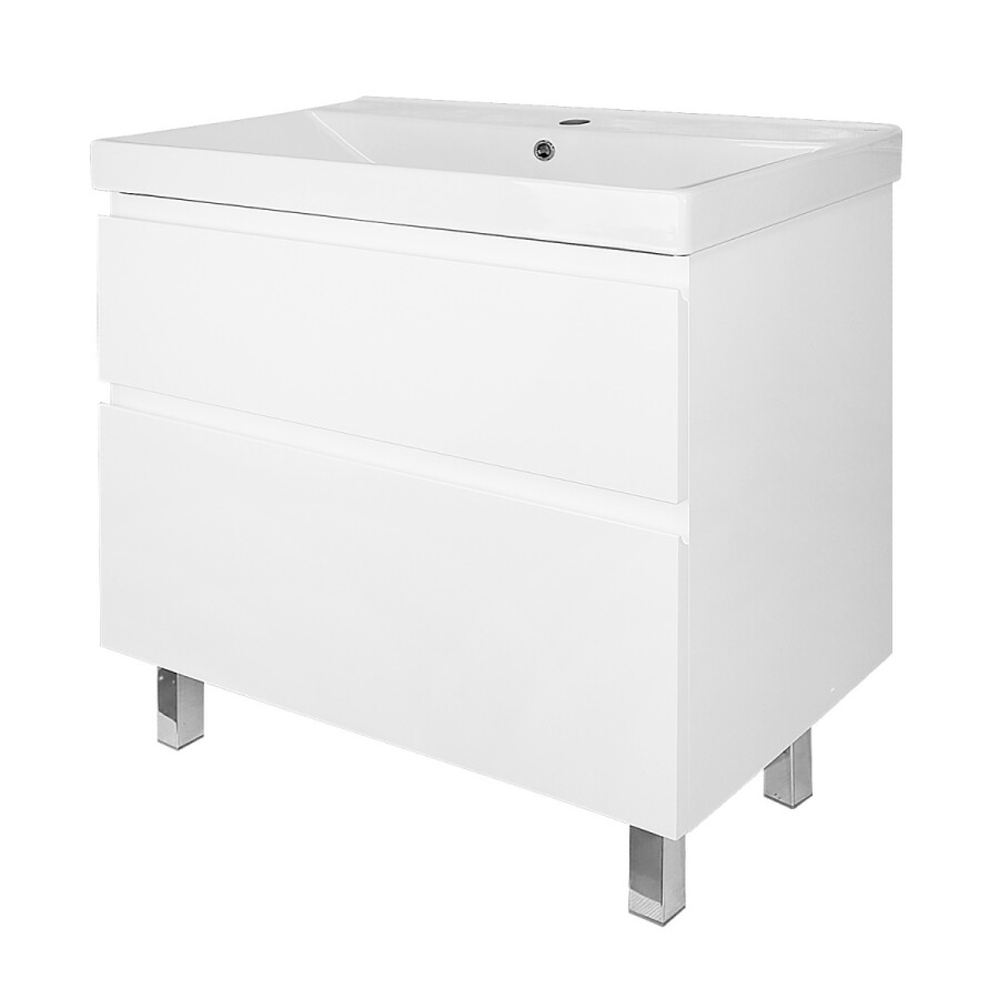 Комплект Тумба Мила 80Н 815х470х870 напольная, с раковиной Tempo 80 CS00091366