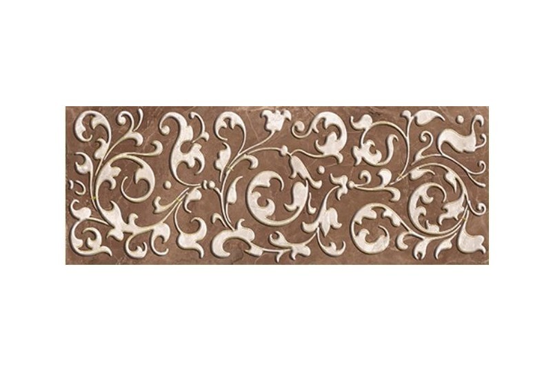 Уралкерамика Brava 15х40 см декор настенный коричневый