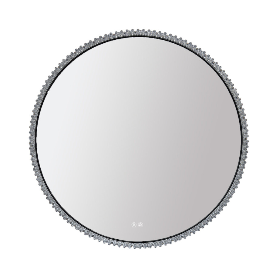 Зеркало с подсветкой в ванную Azario Лайвли 800х800х55 цвет черный матовый АZ-LED011925