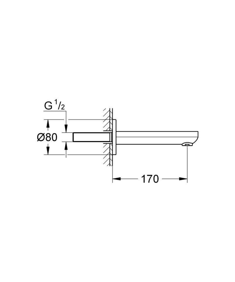 Grohe Eurosmart Cosmopolitan 13261000 излив для ванны хром