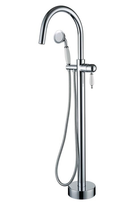 Смеситель для ванны напольный Boheme Brilante Хром / Белый 269