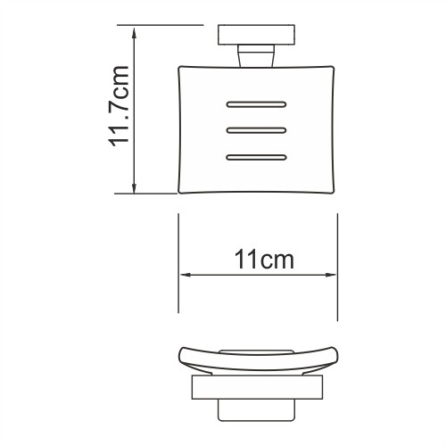 WasserKRAFT Dill K-3929 мыльница хром