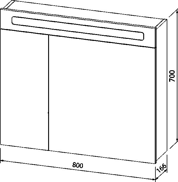 Зеркало-шкаф Iddis New Mirro 80*70 NMIR802i99