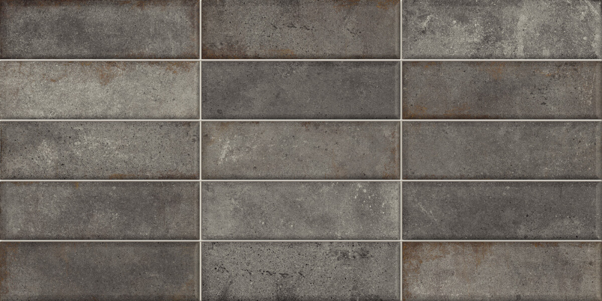 New Trend Эльбрус Брик темно-серый / Elbrus Brick Graphite Керамическая плитка настенная 300 x 600 x 9 WT36ELR17