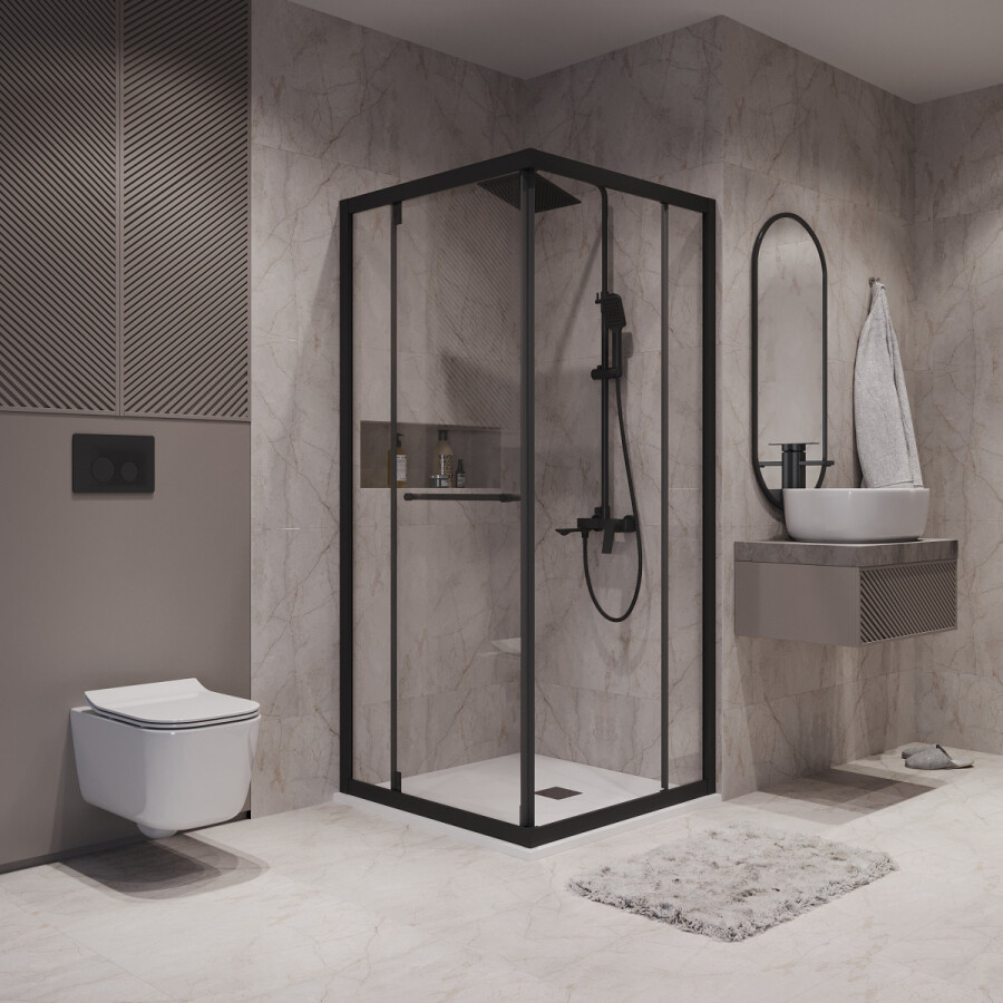 Душевой угол 90x90 Niagara Nova NG 6833-34BLACK