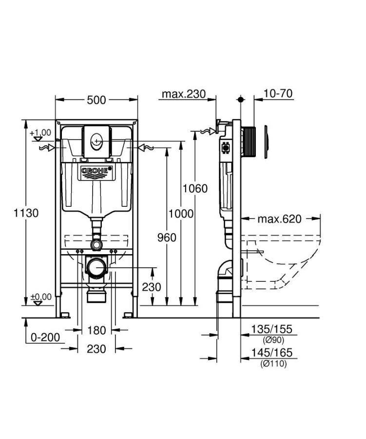 Grohe Rapid SL 38750001 инсталляция для унитаза