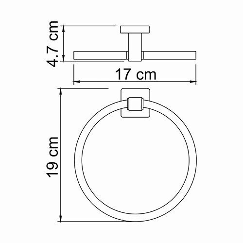 WasserKRAFT Lippe K-6560 полотенцедержатель хром