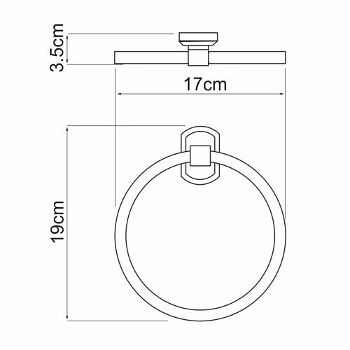 WasserKRAFT Oder K-3060 полотенцедержатель хром