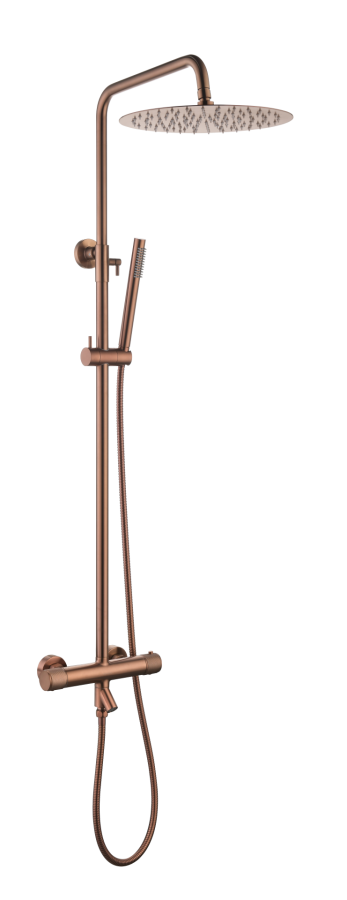 Душевая стойка Boheme Uno с термостатом Copper Brushed 468-T-CB