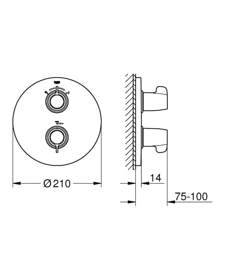 Grohe Grohtherm Special 29095000 смеситель для ванны хром