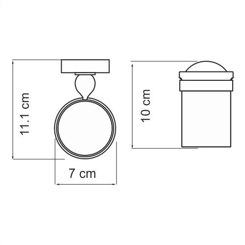 WasserKRAFT Nau K-7728 стакан для зубных щеток хром