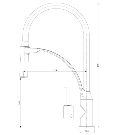 Lemark LM6007C Соул смеситель для кухни хром