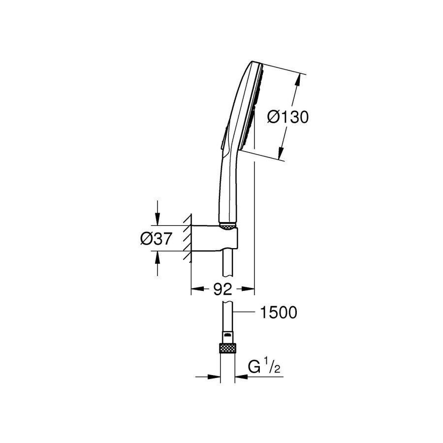 Grohe Rainshower SmartActive 130 26581000 ручной душ