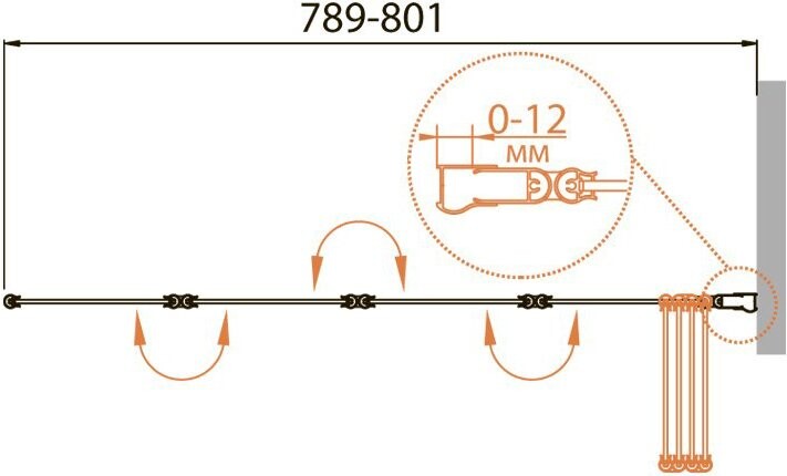 Cezares RELAX-V-4-80/140-P-Bi-R 80*140 шторка на ванну