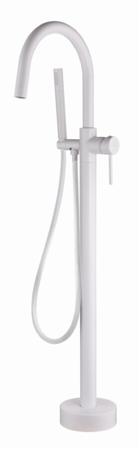 Смеситель для ванны напольный Boheme Uno Белый матовый 469-MW