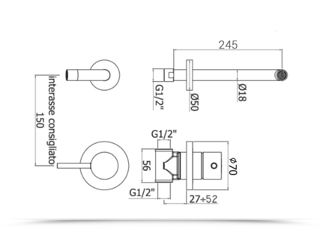 Paffoni Light LIG007BO70 смеситель для раковины белый