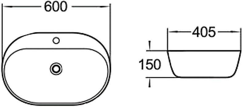 SantiLine SL-1024 раковина накладная 60 см