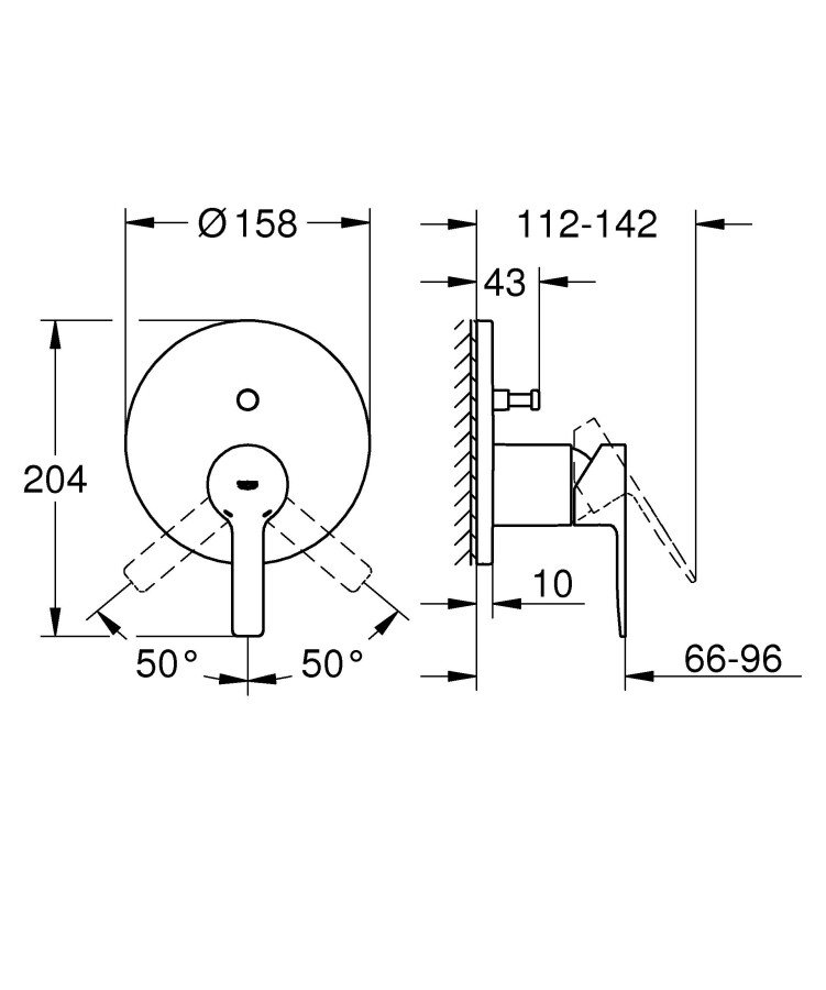 Grohe Lineare 24064001 смеситель скрытого монтажа хром