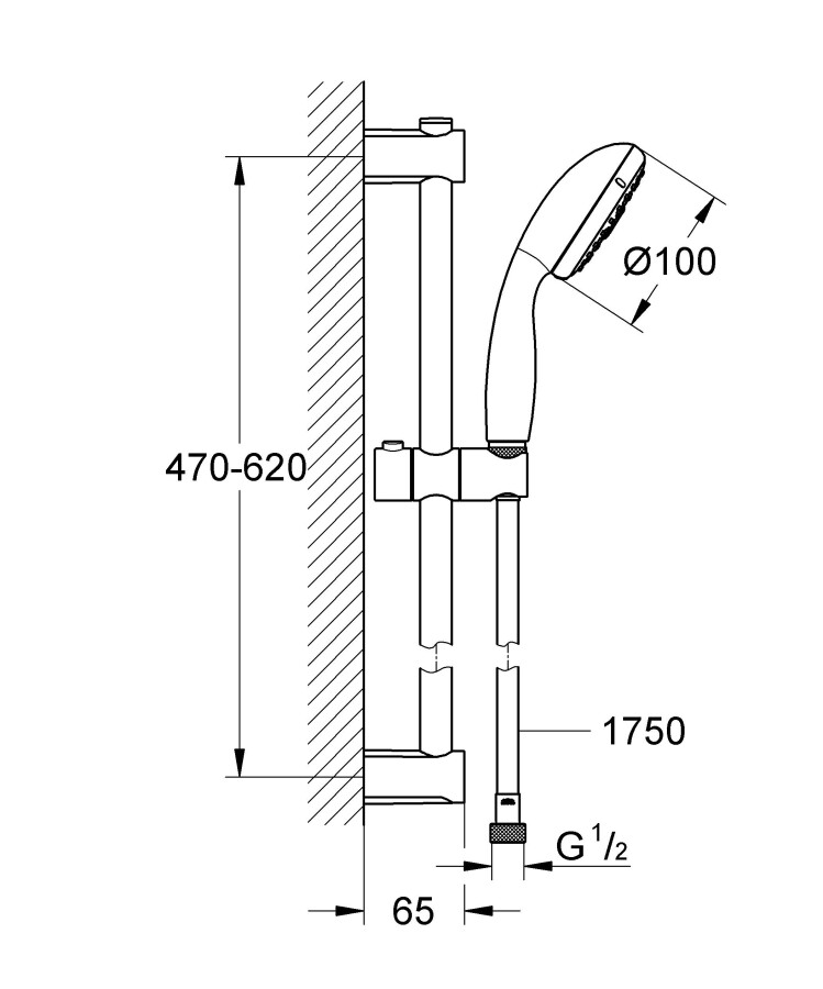 Grohe Vitalio Start 600 27955000 душевой гарнитур