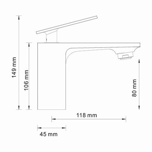 WasserKRAFT Alme 1503 смеситель для раковины 35 мм