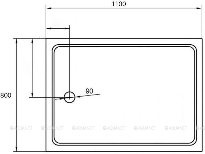 Cezares TRAY-A-AH-110/80-15-W душевой поддон акриловый 110*80*15