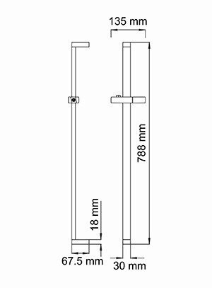 WasserKRAFT A048 стойка для душа бронза